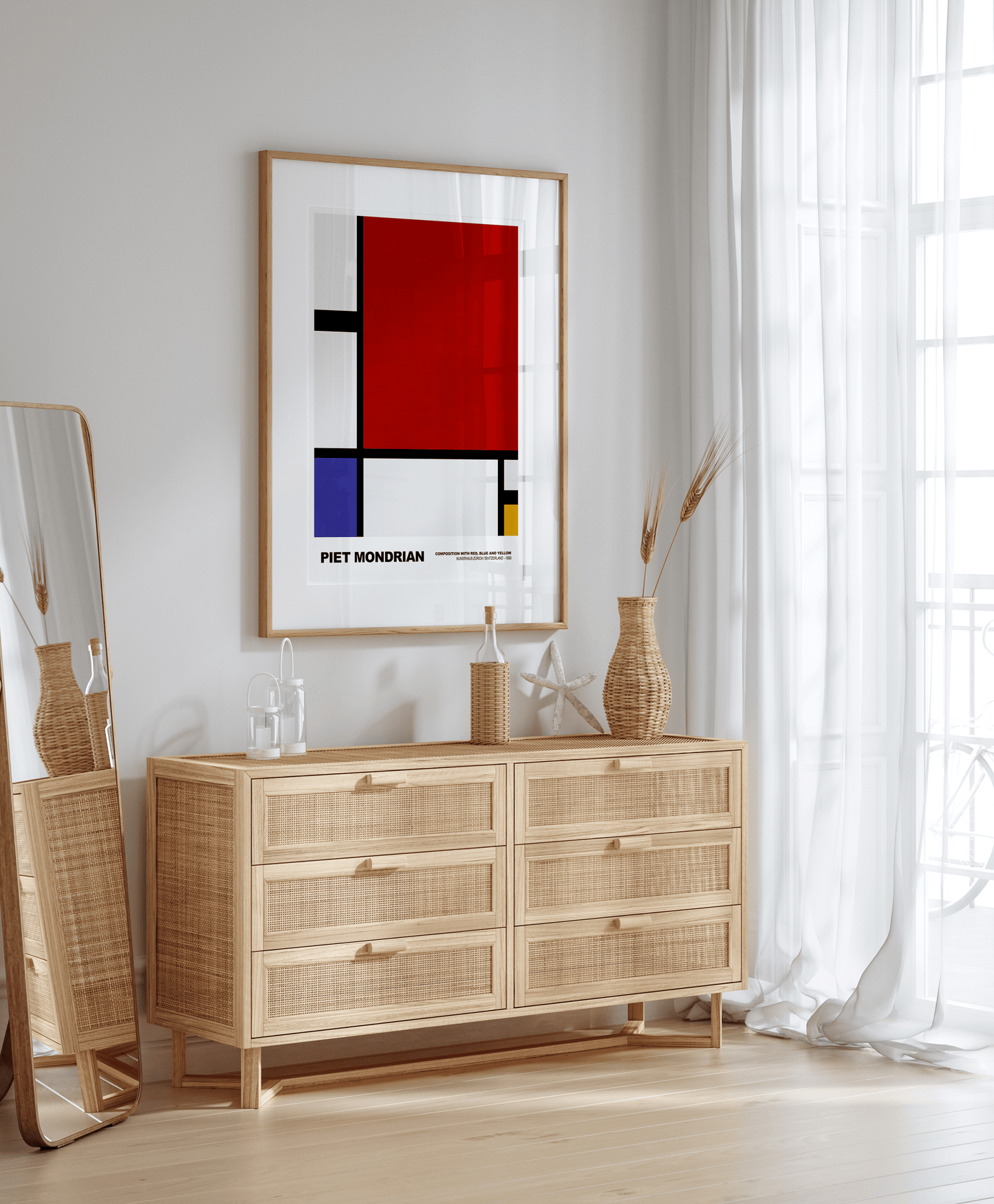 Poster Piet Mondrian · Tableau I · De Stijl, Neoplastizismus · Print ohne Rahmen - justgoodmood