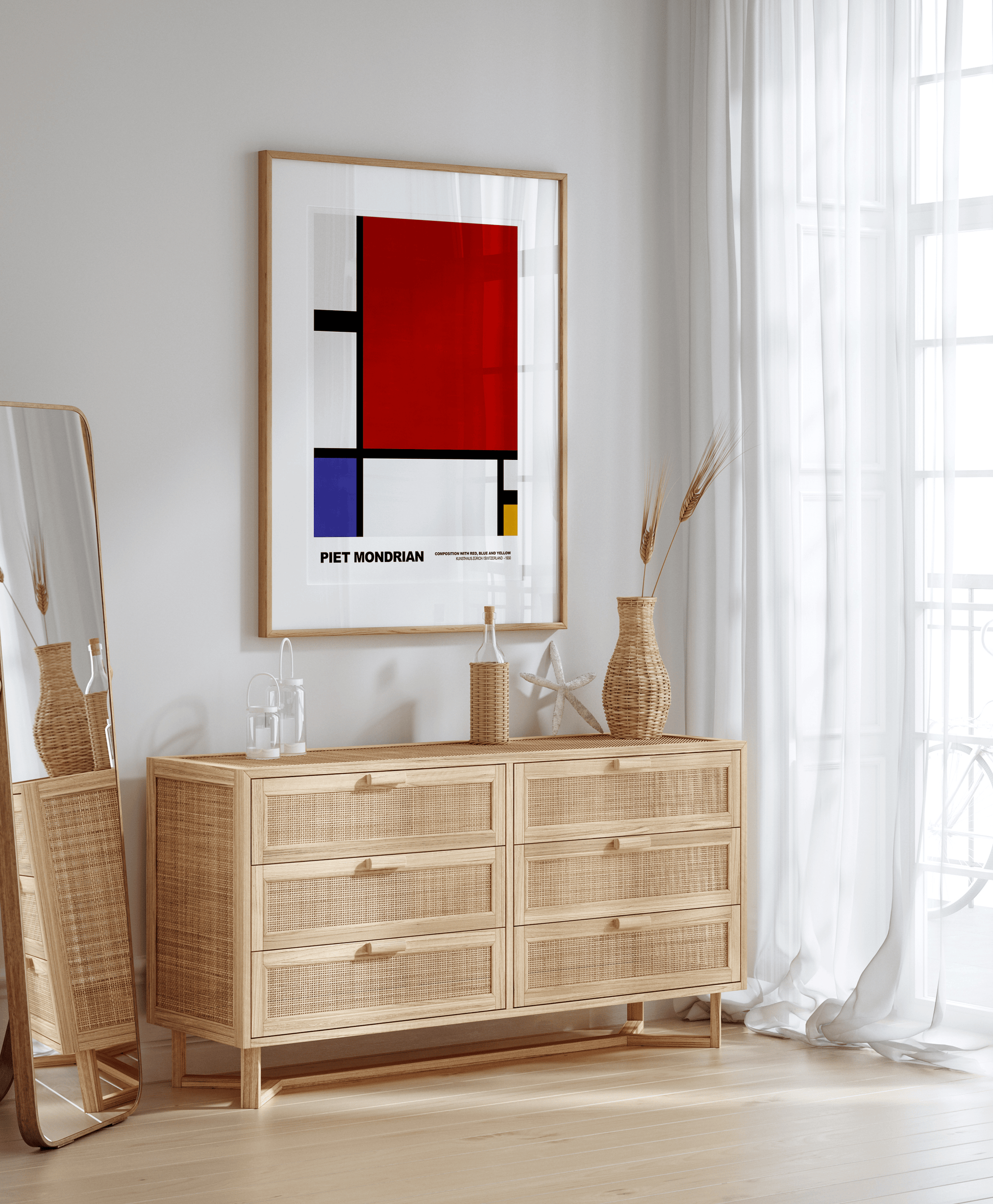 Poster Piet Mondrian · Tableau I · De Stijl, Neoplastizismus · Print ohne Rahmen - justgoodmood