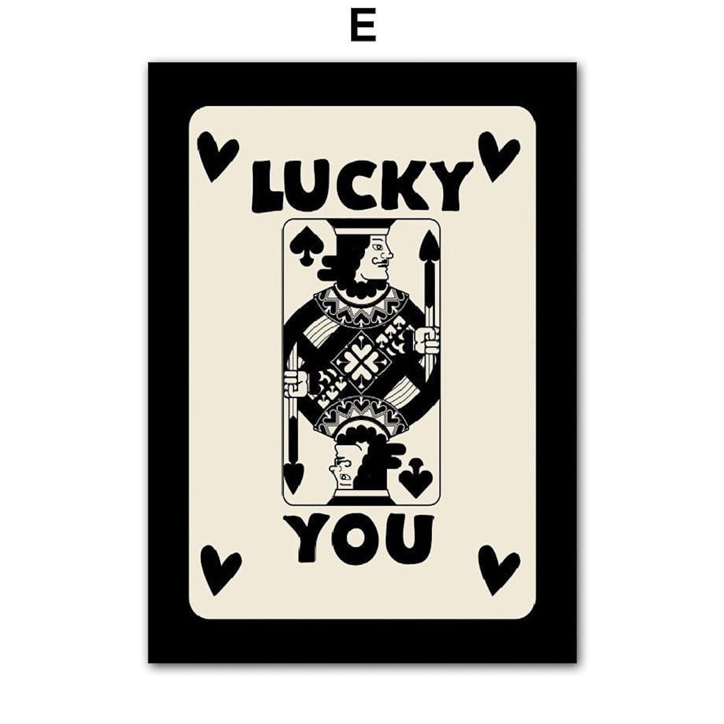 Poster Poker Ass Karte · Dame Karte · Bube Karte · Glückswürfel · Kirschen Billiard 8 · Deko Print ohne Rahmen