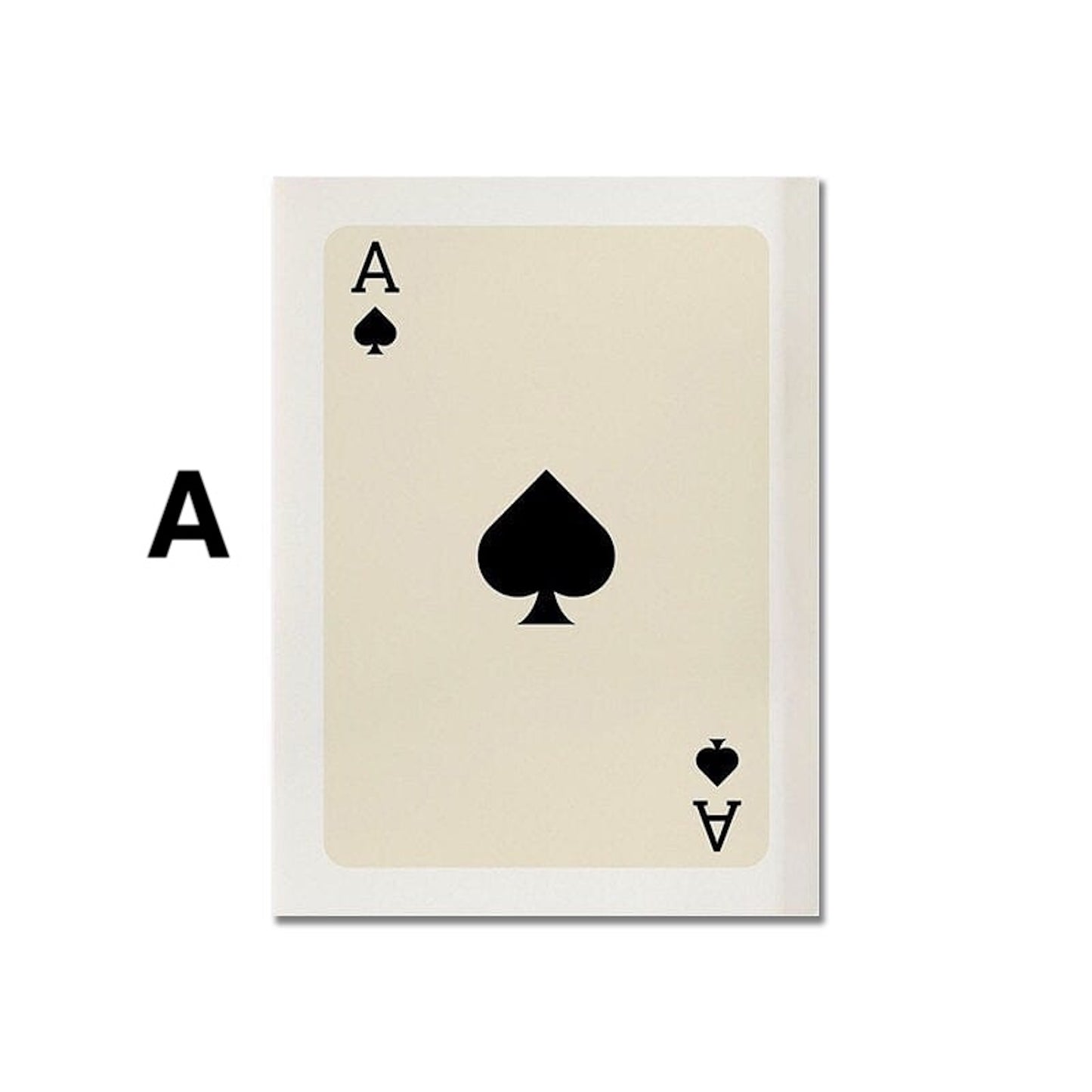 Poster Poker Ass Karte · Dame Karte · Geschenkidee · Glücks Karte · Deko Print ohne Rahmen