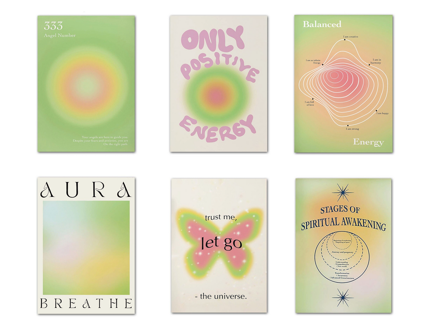 Poster Spirituelles Erwachen und vertraue dem Universum als Print ohne Rahmen