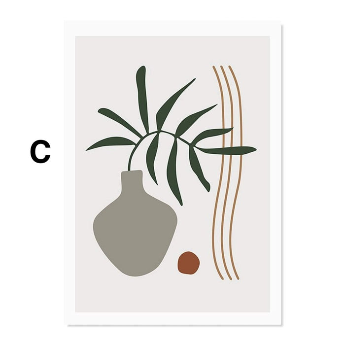 JUSTGOODMOOD Poster Stein Stapel – Edle Wanddeko Cotton