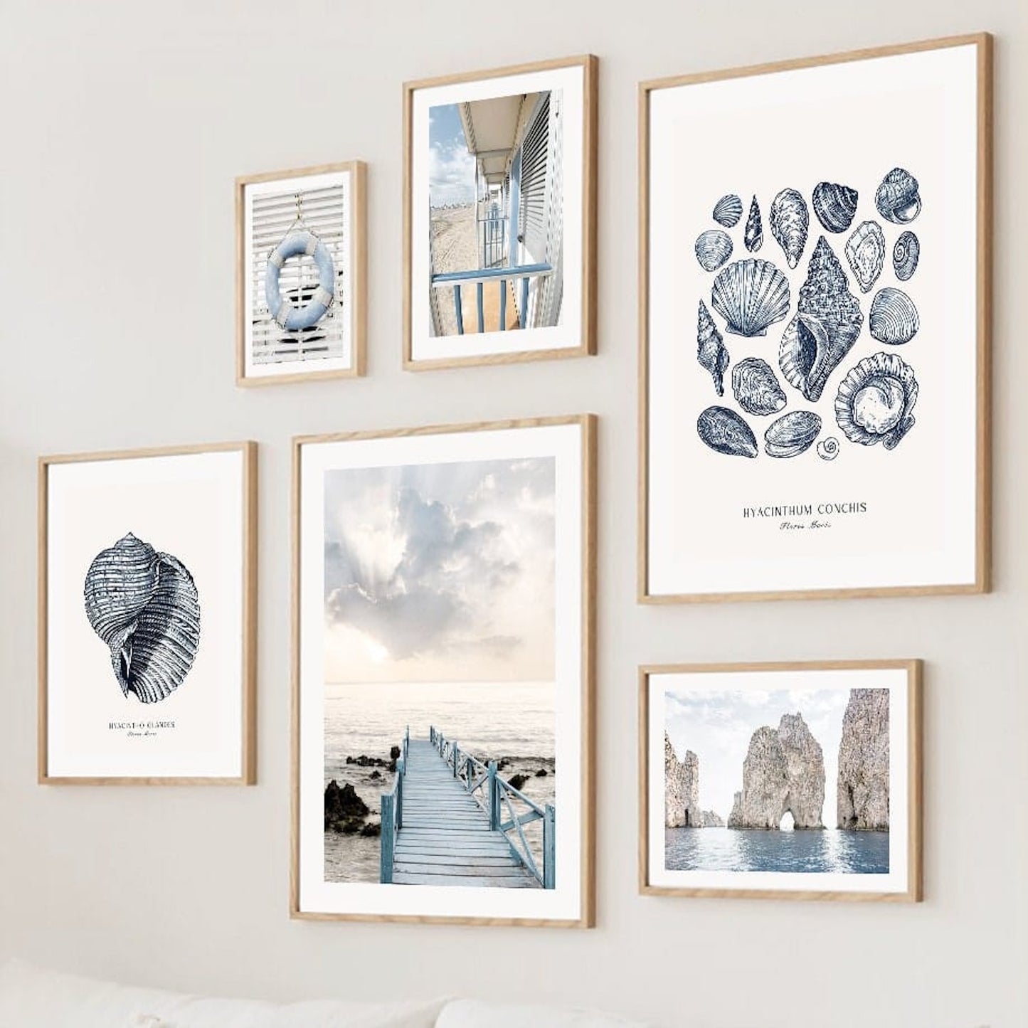 Poster Strand Hütte · Muscheln · Korallen · Ozean · Meer als Deko Print ohne Rahmen