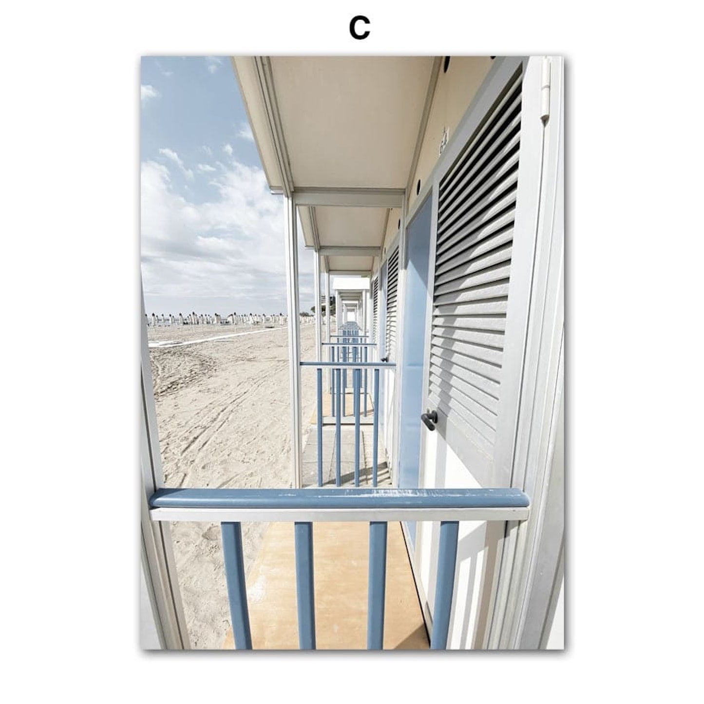 Poster Strand Hütte · Muscheln · Korallen · Ozean · Meer als Deko Print ohne Rahmen