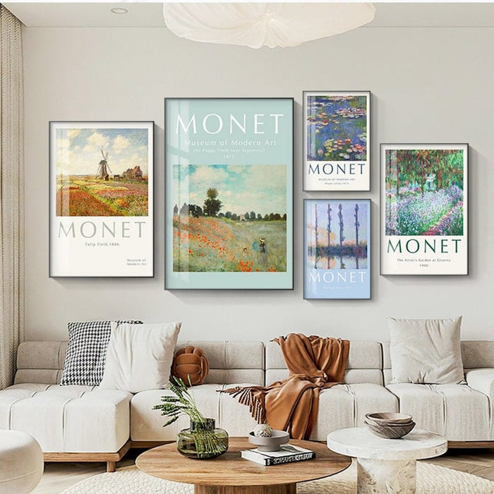 JUSTGOODMOOD Poster Monet – Premium Baumwollkunst