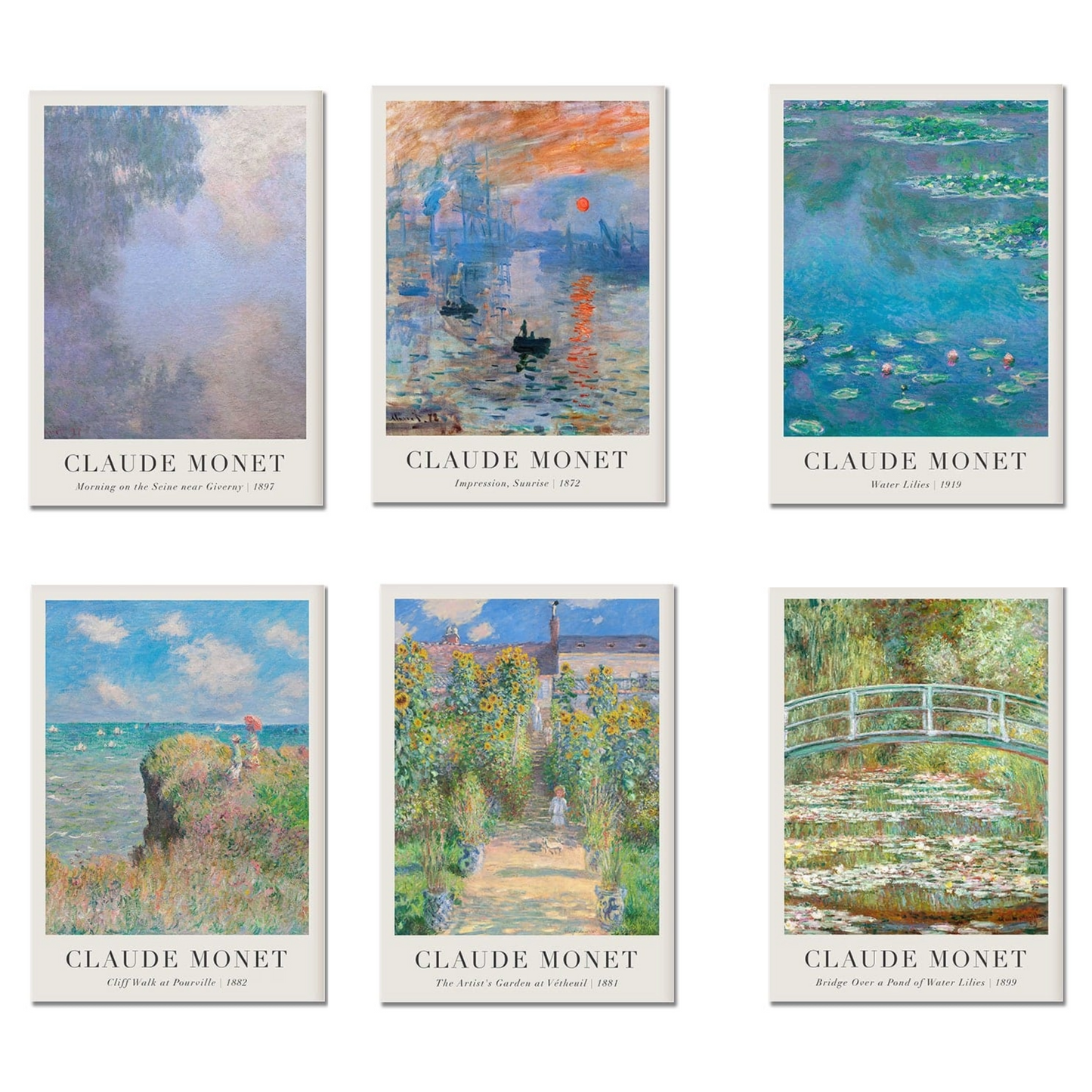 Poster Vintage Claude Monet Sommer als Deko Print ohne Rahmen