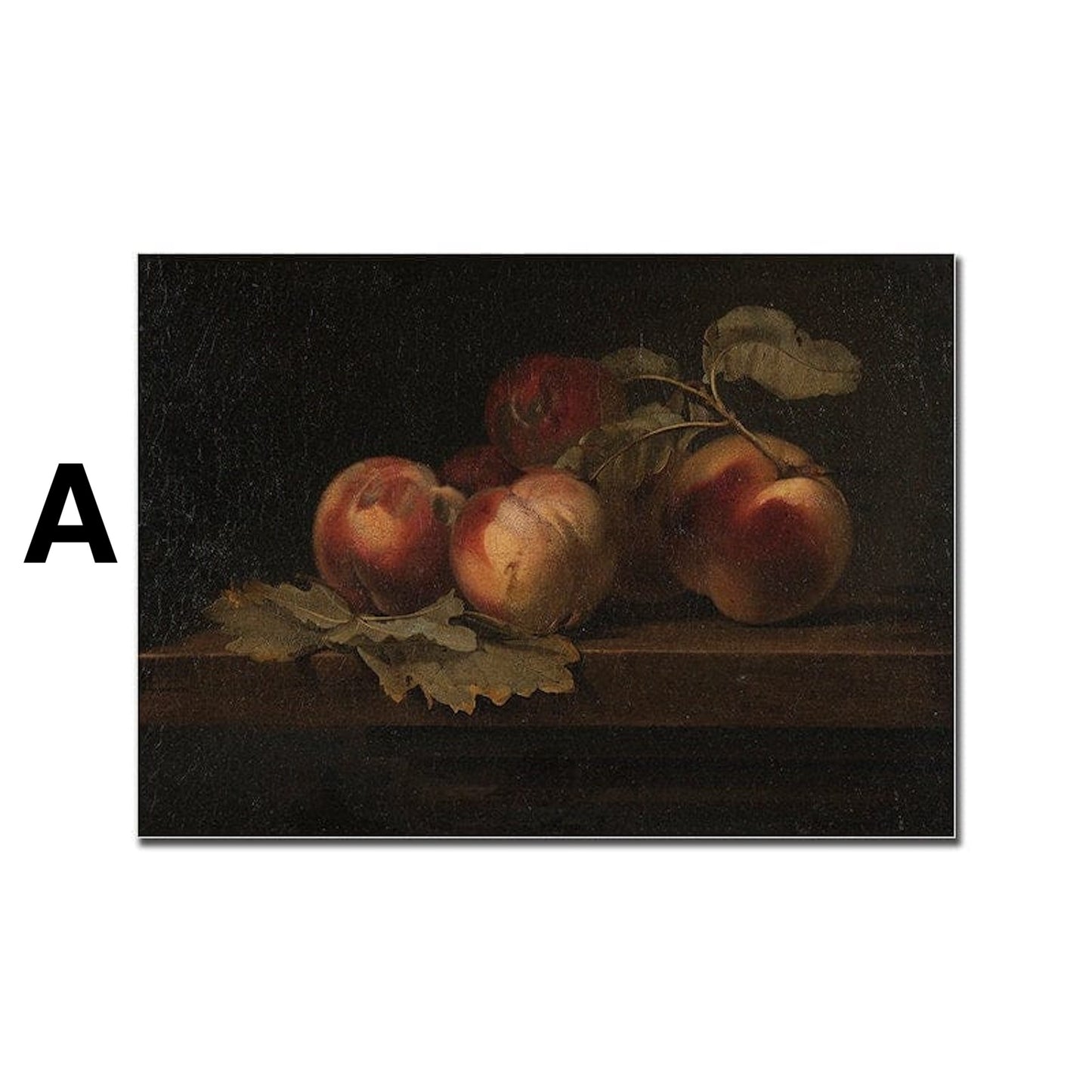 Poster Vintage Küche Obst und Blumen Stillleben als Deko Print ohne Rahmen