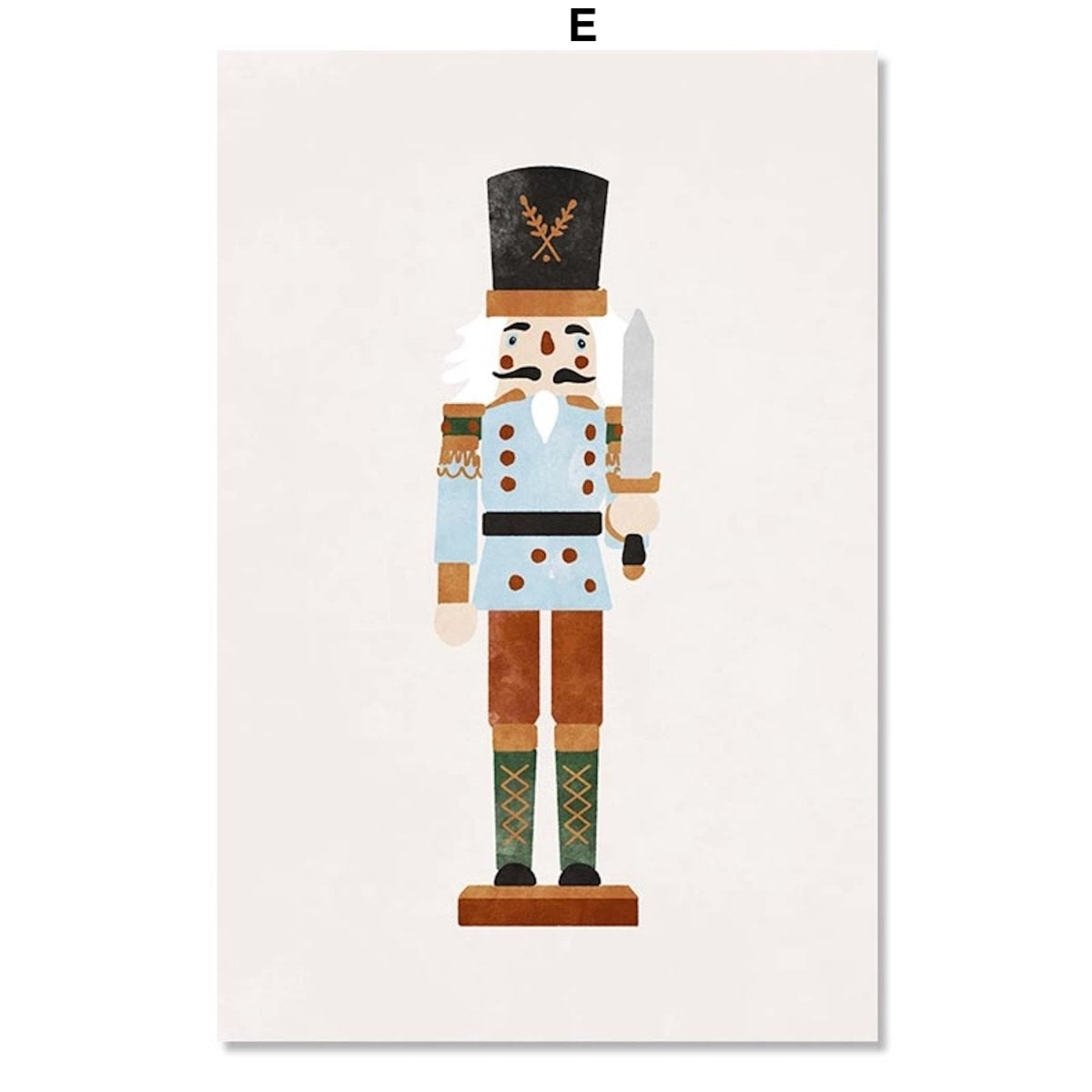 Poster Weihnachten Nussknacker Geschenke  · Wohnkultur| Bilder Wohnzimmer | Wandbilder Schlafzimmer | Deko Print ohne Rahmen | Bilder