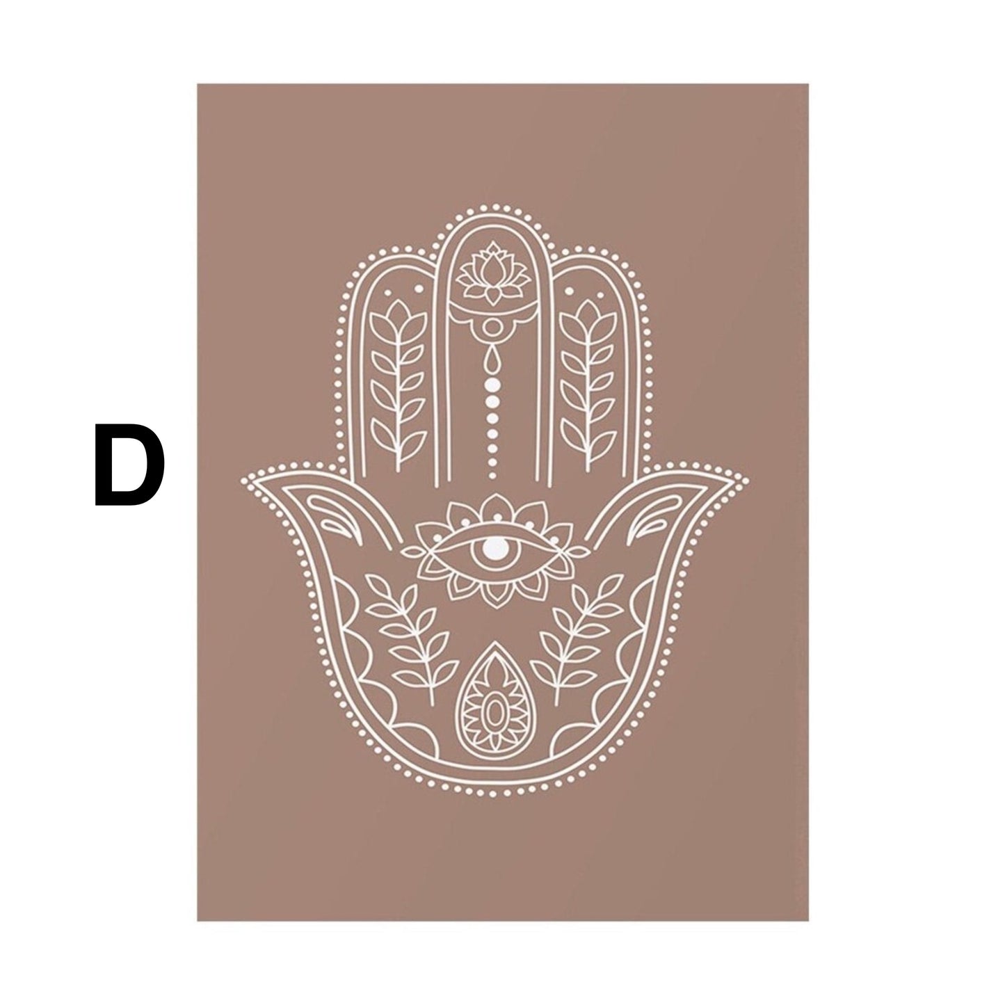 Poster Yoga Mandala Lotus Blume und Hand Fatima als Deko Print ohne Rahmen
