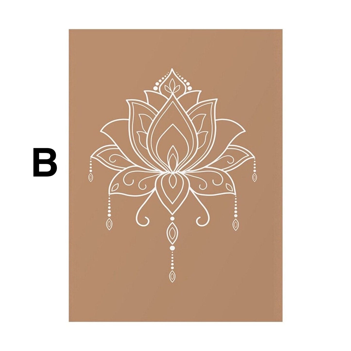 Poster Yoga Mandala Lotus Blume und Hand Fatima als Deko Print ohne Rahmen