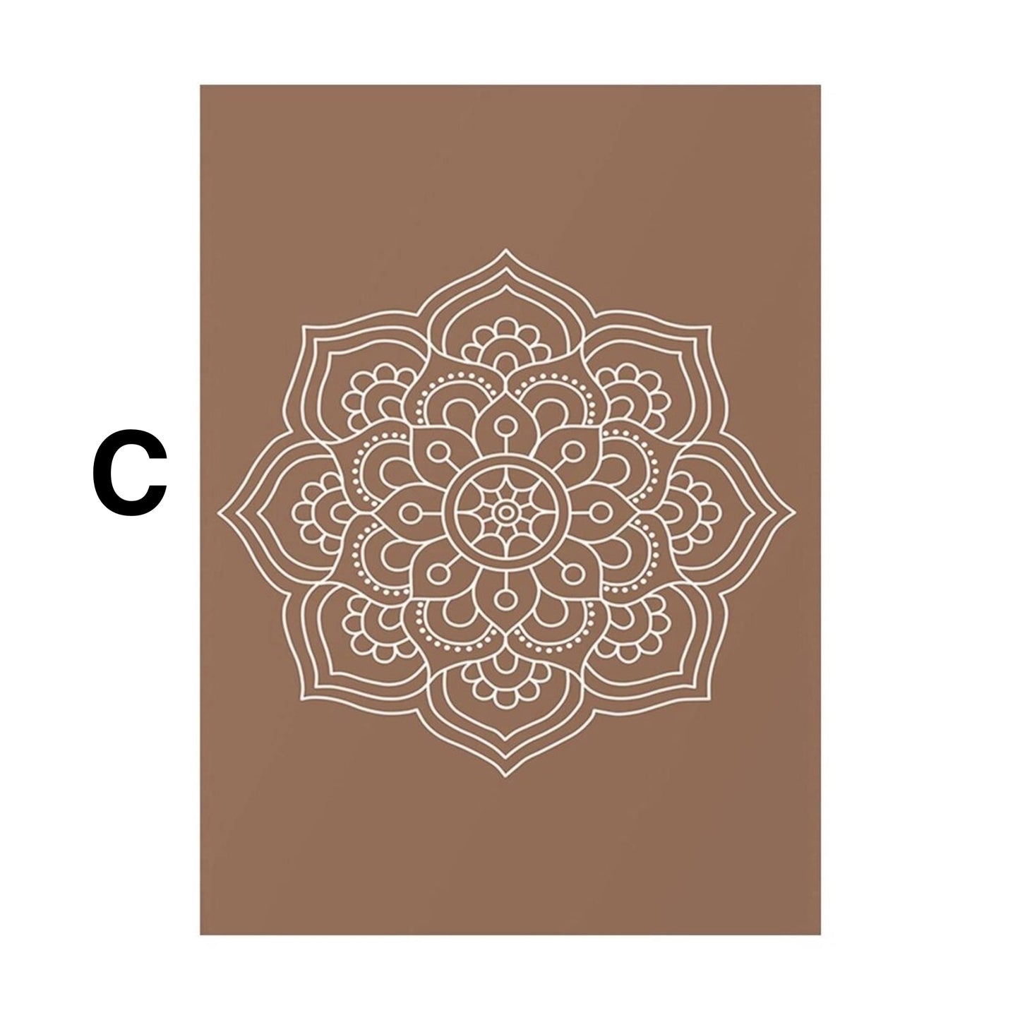 Poster Yoga Mandala Lotus Blume und Hand Fatima als Deko Print ohne Rahmen