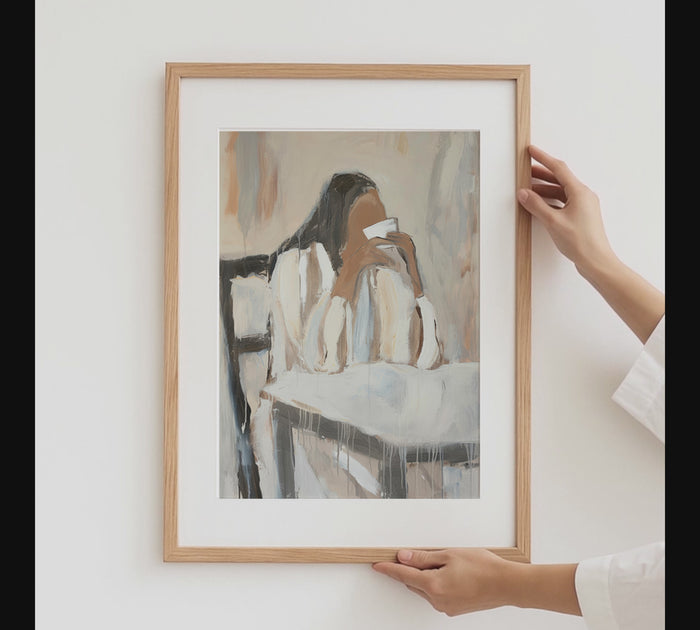 Kunst Poster Vintage Stil mit Meer & Natur
