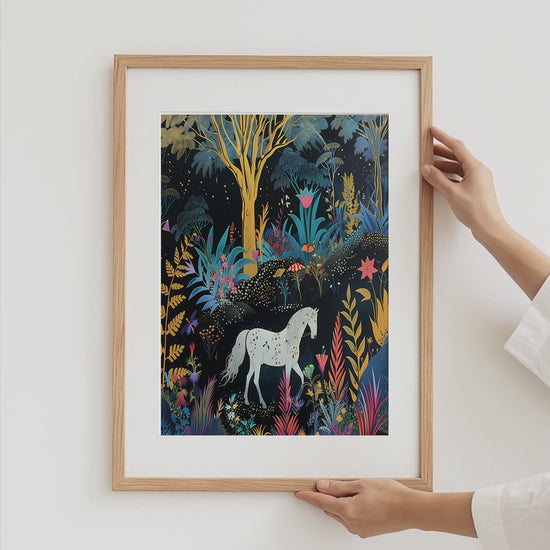 Süße Tiere Poster · Geschenkidee · Bunte Illustration mit Katze, Gepard und Einhorn · Kinderzimmer Deko · Dekoprint ohne Rahmen