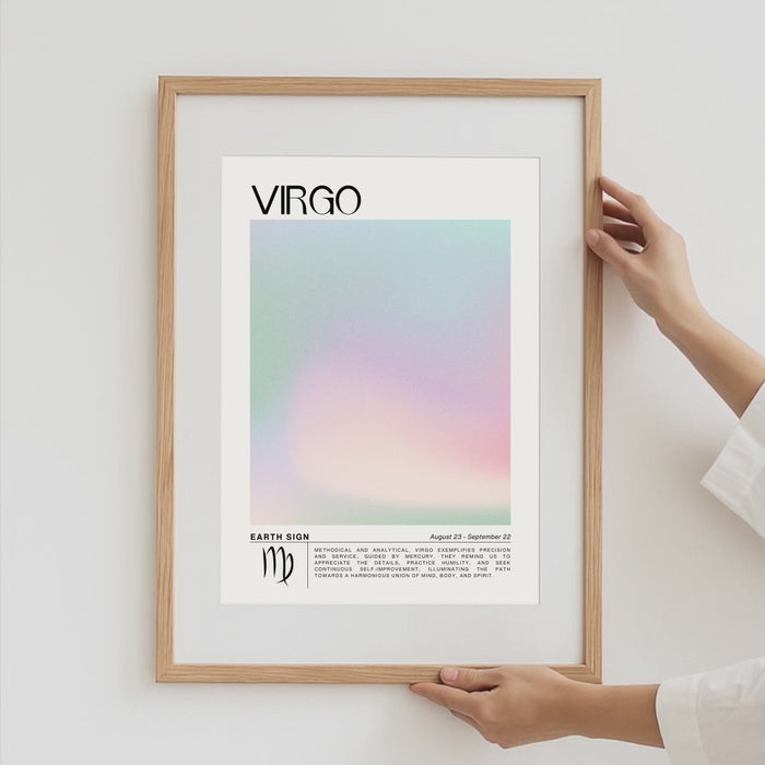 Sternzeichen Poster | Minimalistische Zodiac Wandkunst | Astrologie Poster