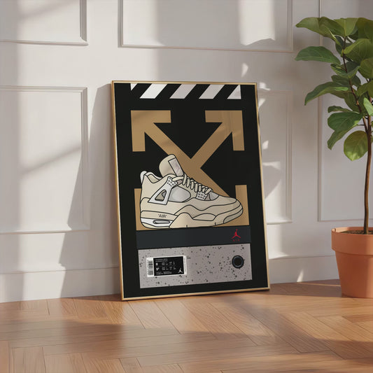 Sneaker Streetwear Illustration Poster · Urban Sneakerhead Art mit Pfeil Grafik · Moderne Pop Art · Print ohne Rahmen