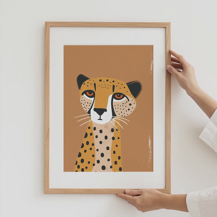 Safari Tiere Poster mit Gepard und Tiger fürs Kinderzimmer