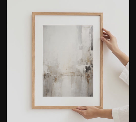 Abstrakte Kunst Poster · Geschenkidee · Aquarell Neutrale Farben Minimalistische Wandkunst · Dekoprint ohne Rahmen