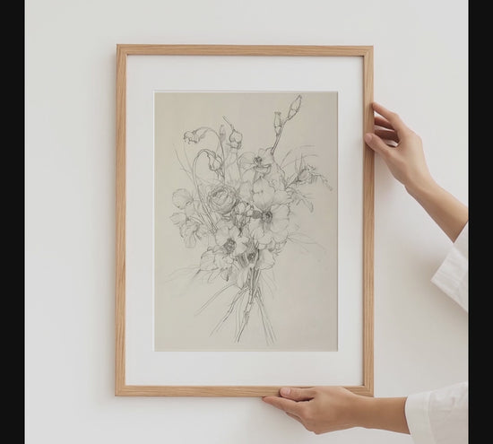 Moderne Vintage Kunst Poster · Geschenkidee · Blumen Porträt Stillleben Klassische Wandkunst · Dekoprint ohne Rahmen