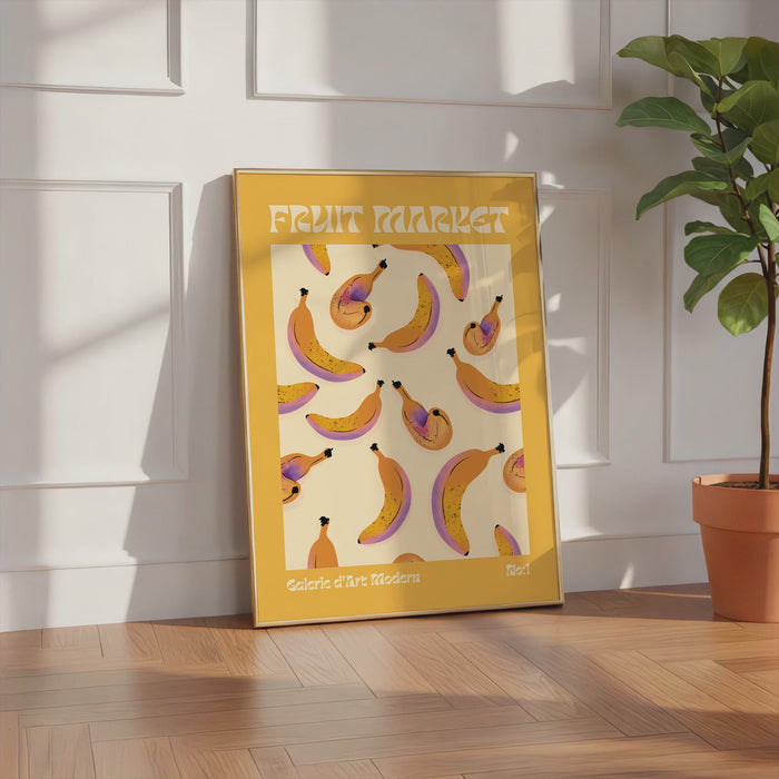 Fruit Market Poster – Premium Baumwoll-Canvas Kunst