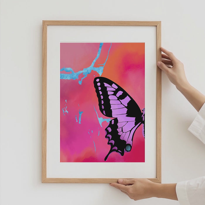 Butterfly Wings Poster – Premium Baumwoll-Canvas