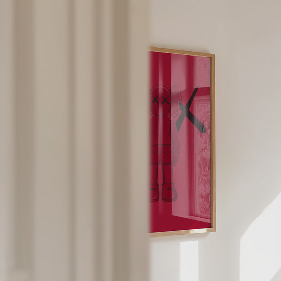 Rotes Street Art Charakter Poster · Urban Graffiti Stil · Modernes Poster Motiv · Print ohne Rahmen