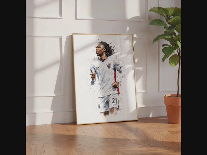 England Fußball Poster aus Premium Baumwolle