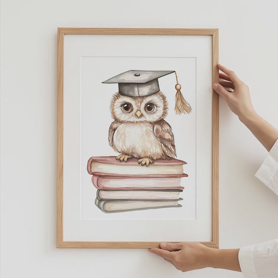 Waldtiere Kinderzimmer Magisch Aquarell Eule Waschbär Fuchs Poster · Kinderzimmer Bilder · Wand Deko · Kunst Druck · Deko Print ohne Rahmen