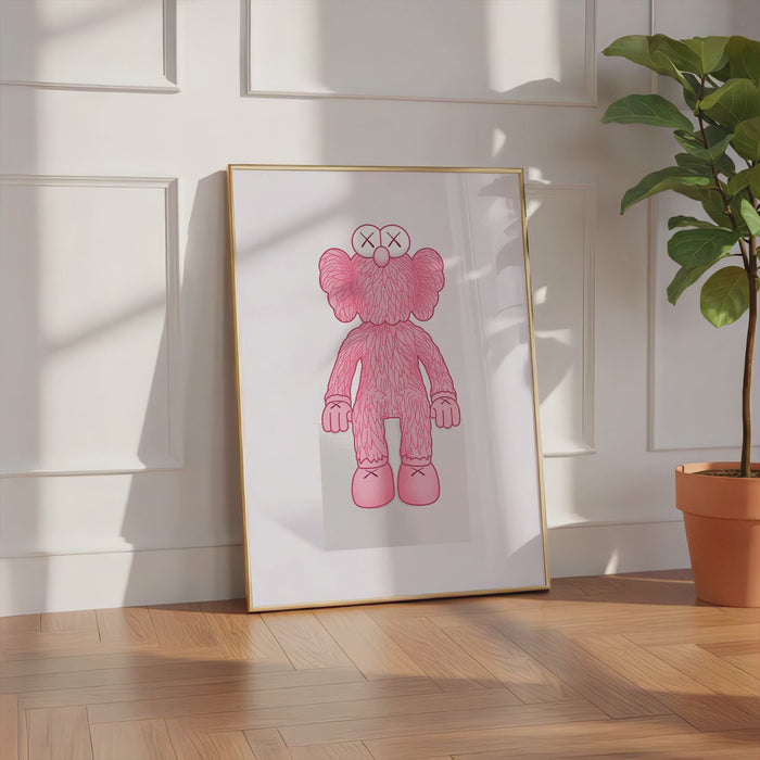 JUSTGOODMOOD Pink Plush Poster – Museum-Qualität Print