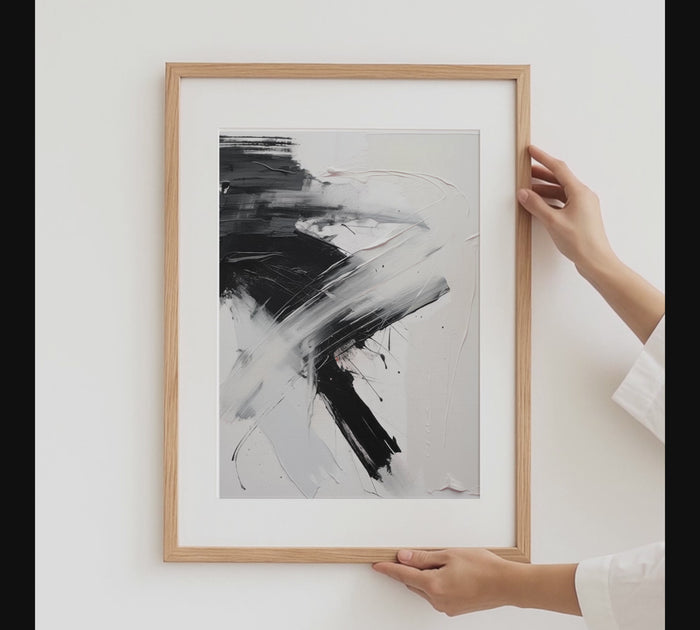 Schwarz-Weiß-Poster mit geometrischen Formen