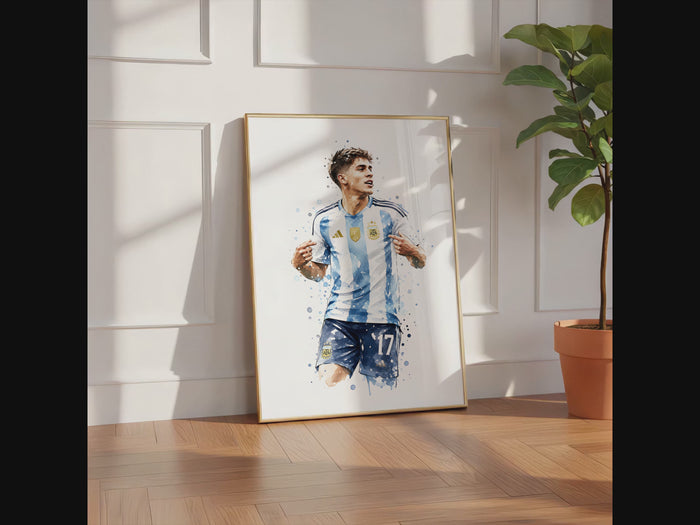 Argentinien Fußball Poster – Premium Baumwoll-Print