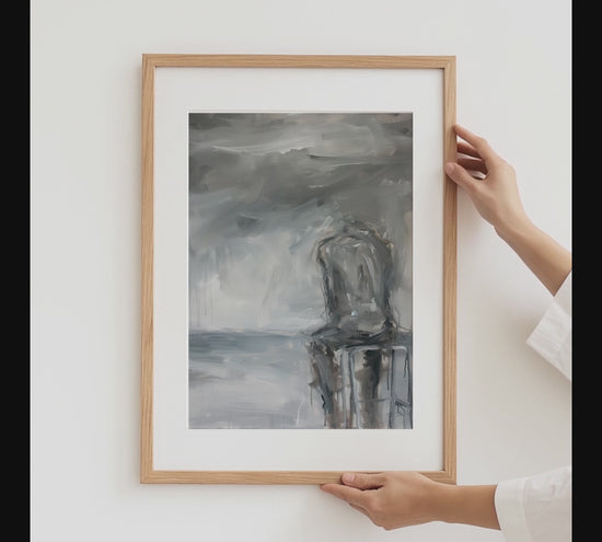Moderne Vintage Kunst Poster · Geschenkidee · Figuren Küstenlandschaft Pfau Klassische Wandkunst · Dekoprint ohne Rahmen
