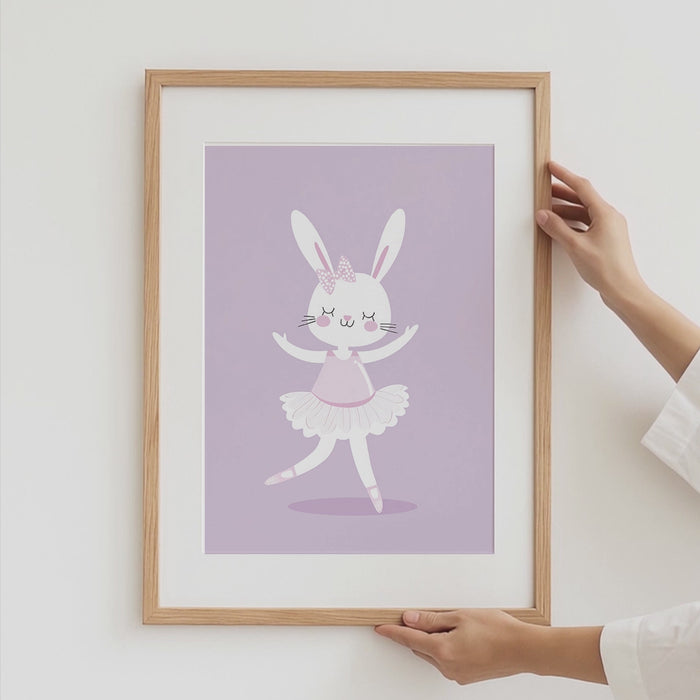 Niedliche Tierposter | Teddy, Hase & Giraffe für Kinderzimmer