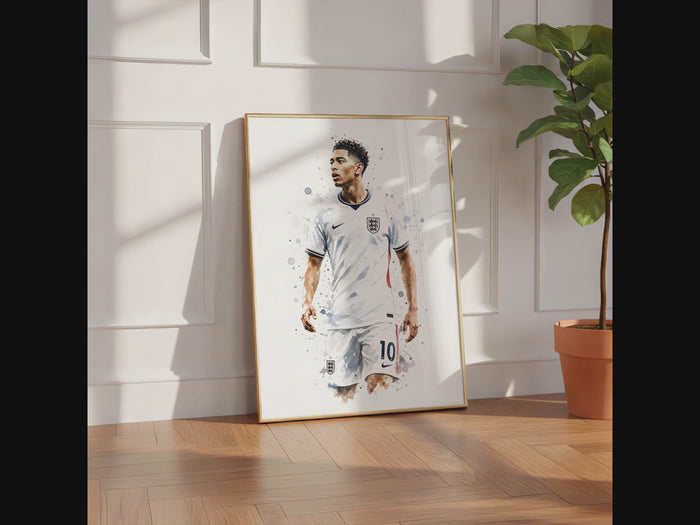 England Fußball Poster – Premium Baumwollkunst