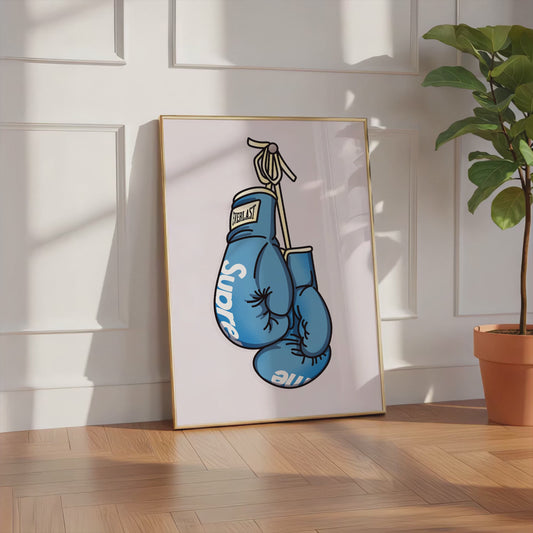 Boxhandschuhe Poster · Geschenkidee · Box Artwork · Streetwear Boxing Design · Urban Sport Wanddeko · Print ohne Rahmen