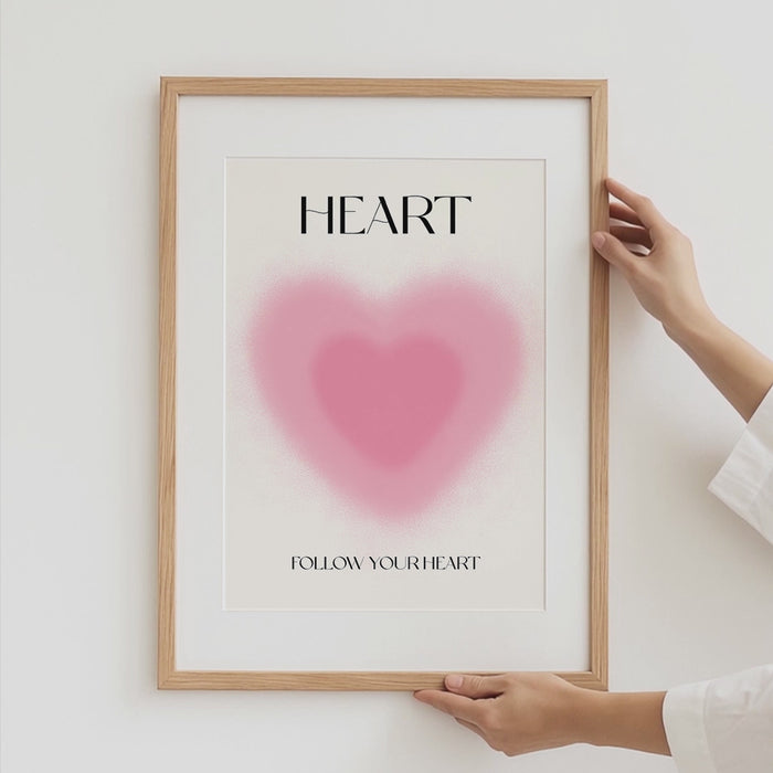 Heart Body Mind Soul Poster – Premium Baumwoll-Canvas