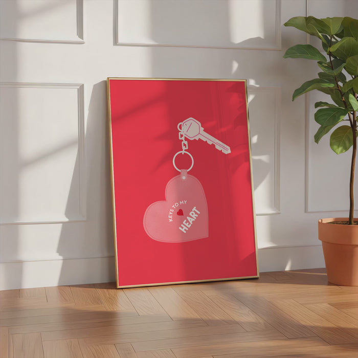 Keys to My Heart Poster – Premium Baumwoll-Print