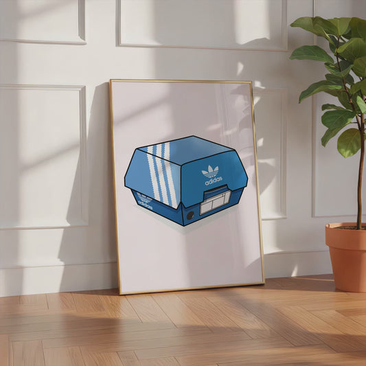 Sneaker Schuhkarton Illustration Poster · Geschenkidee · Sneaker Box Design · Streetwear Kunst · Moderne Wanddeko · Print ohne Rahmen