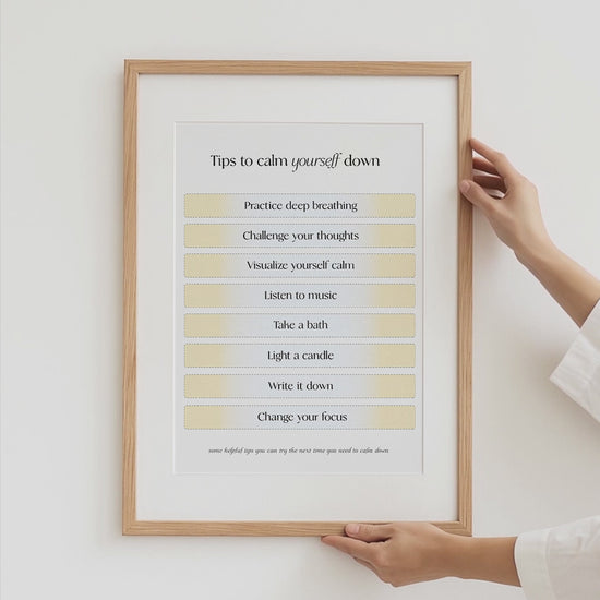 Mental Health Poster · Geschenkidee · Achtsamkeit Emotionen Positive Gedanken · Dekoprint ohne Rahmen