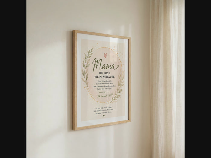 JUSTGOODMOOD Muttertag Poster – Premium Canvas Print