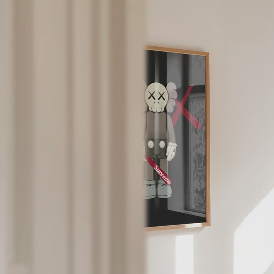 Street Art Figur mit Baseballschläger · Urban Graffiti Charakter Stil · Moderne Pop Art Illustration · Print ohne Rahmen