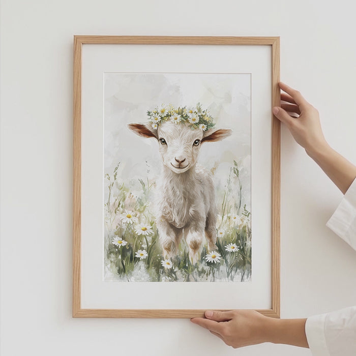 Tiere Kinderzimmer Poster auf Baumwoll-Canvas