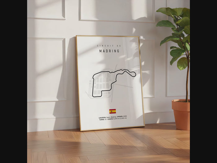 JUSTGOODMOOD Madring Formel 1 Poster – Edler Baumwolldruck