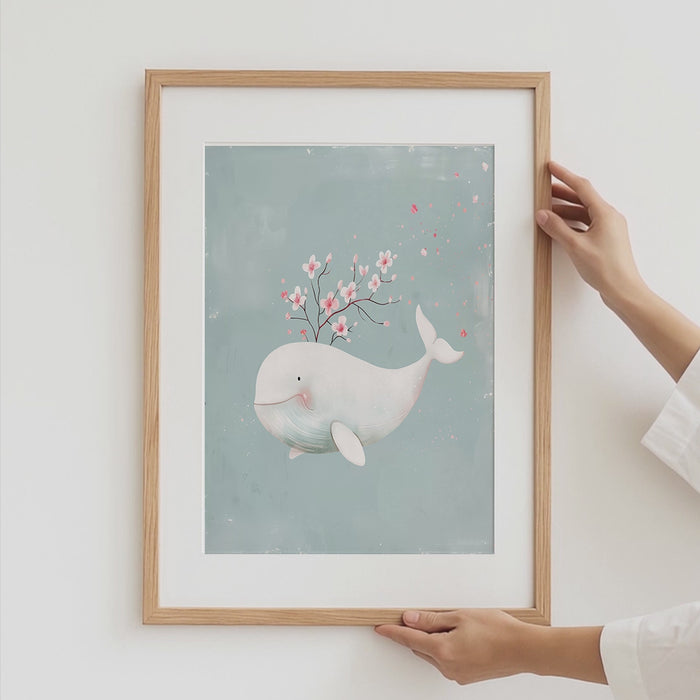 Wal und Gespenster Poster mit Sternen fürs Kinderzimmer