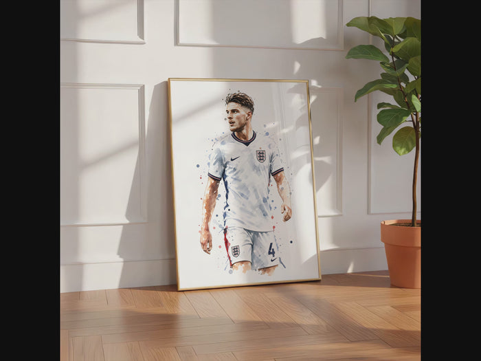 England Fußball Poster auf edlem Baumwoll-Canvas