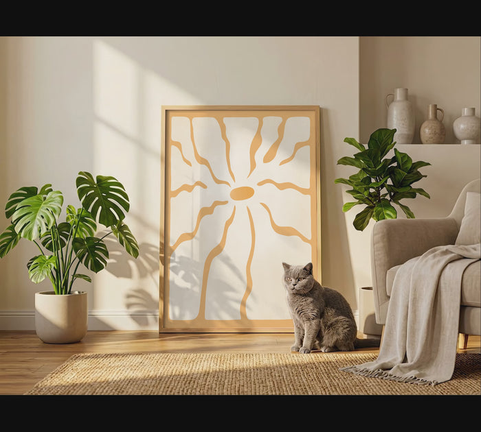 JUSTGOODMOOD Sonne Poster – Premium Wandbild