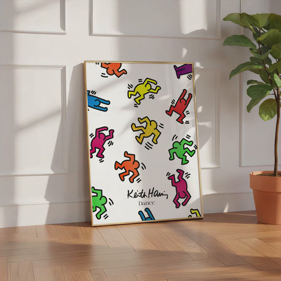 Tanzende Figuren Pop Art Poster · Bunte Street Art Illustration · Moderne Grafik Kunst · Print ohne Rahmen