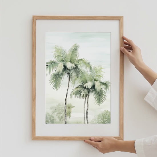 Dschungel poster · Geschenkidee · Papagei Tukan Palmen · Dekoprint ohne Rahmen