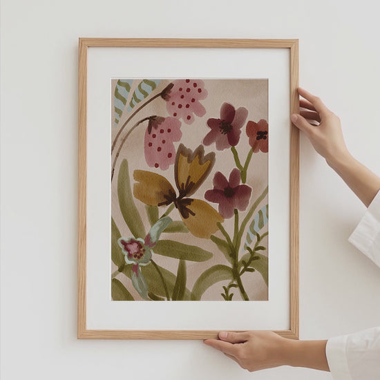 Poster Blumen · Geschenkidee · Botanische Blumen Schwan Ästhetische Kunst · Dekoprint ohne Rahmen