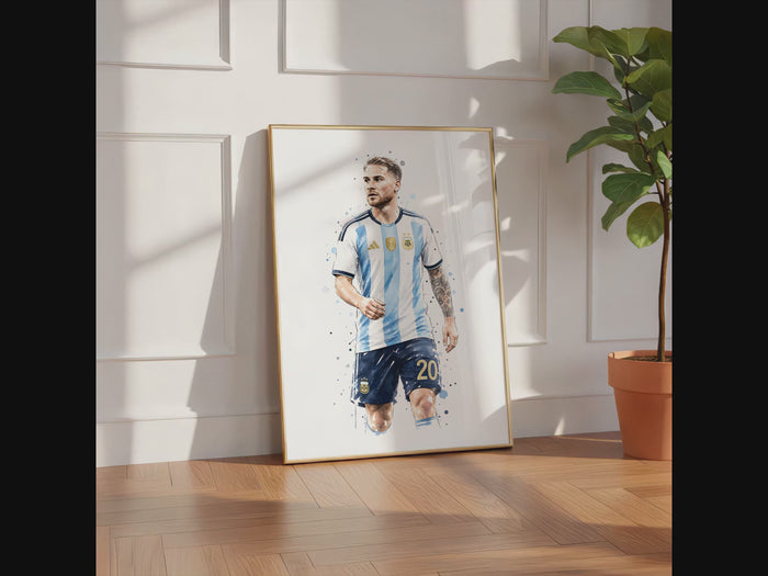 Argentinien Fußball Poster – Premium Baumwoll-Canvas