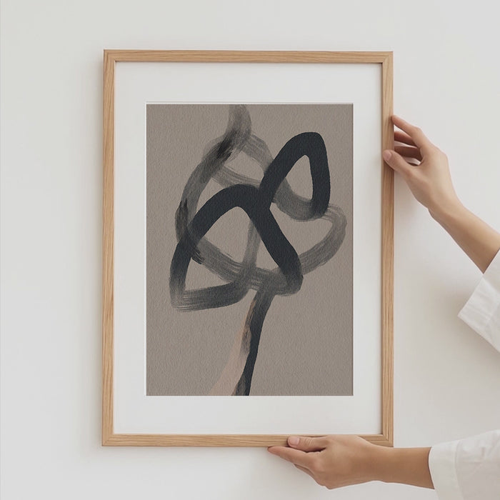 Geschenkidee · Blumen in Vase und Abstrakte Kunst Poster Ästhetische Prints · Dekoprint ohne Rahmen | JUSTGOODMOOD